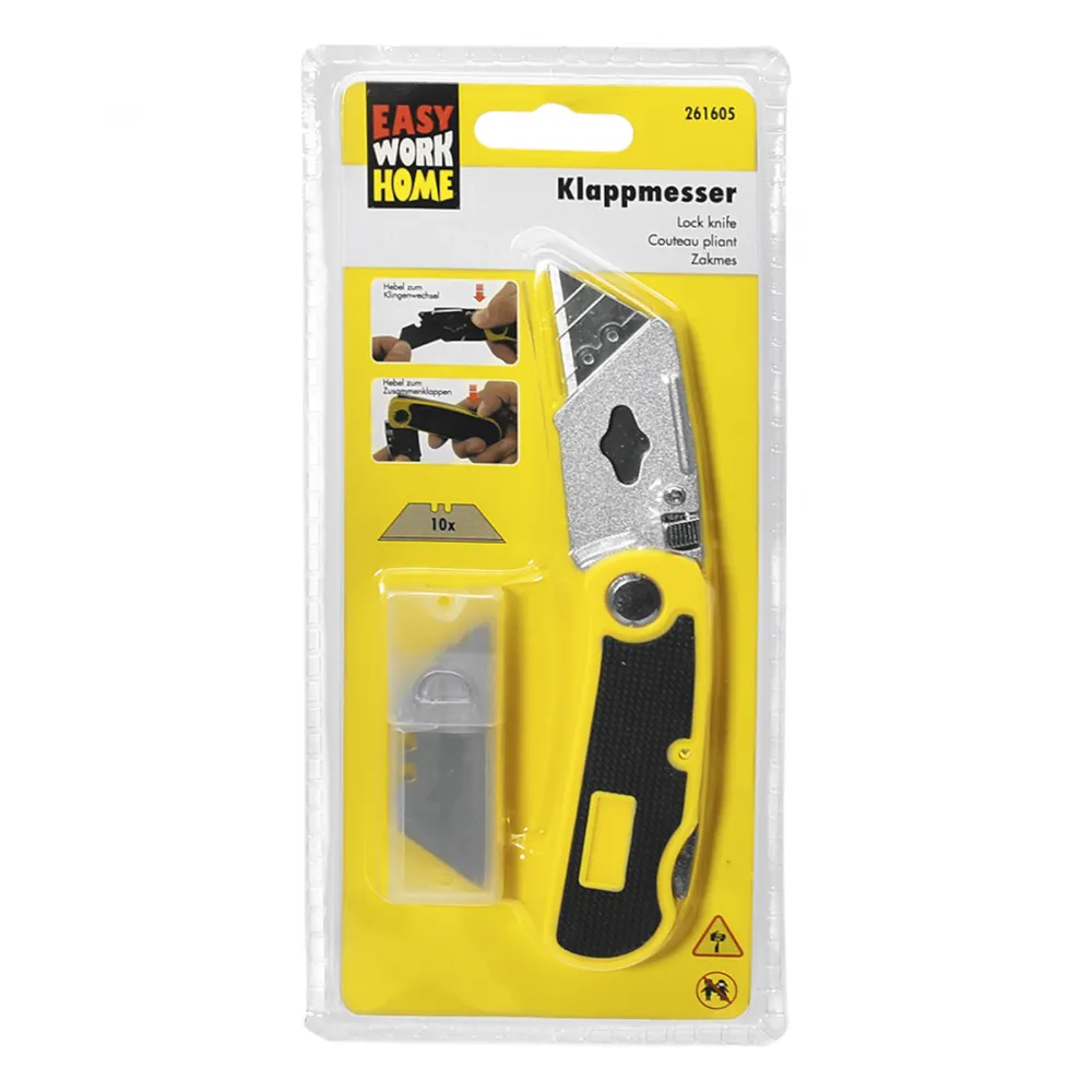 Klappmesser mit 10 Ersatzklingen