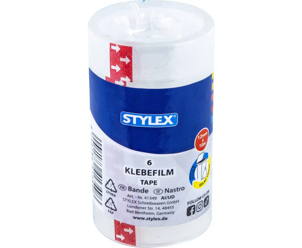 Klebefilm 6 Rollen 12 mm x 10 m