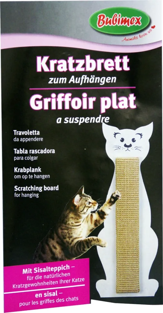 Kratzbrett in Katzenform mit Sisalteppich 60x20cm