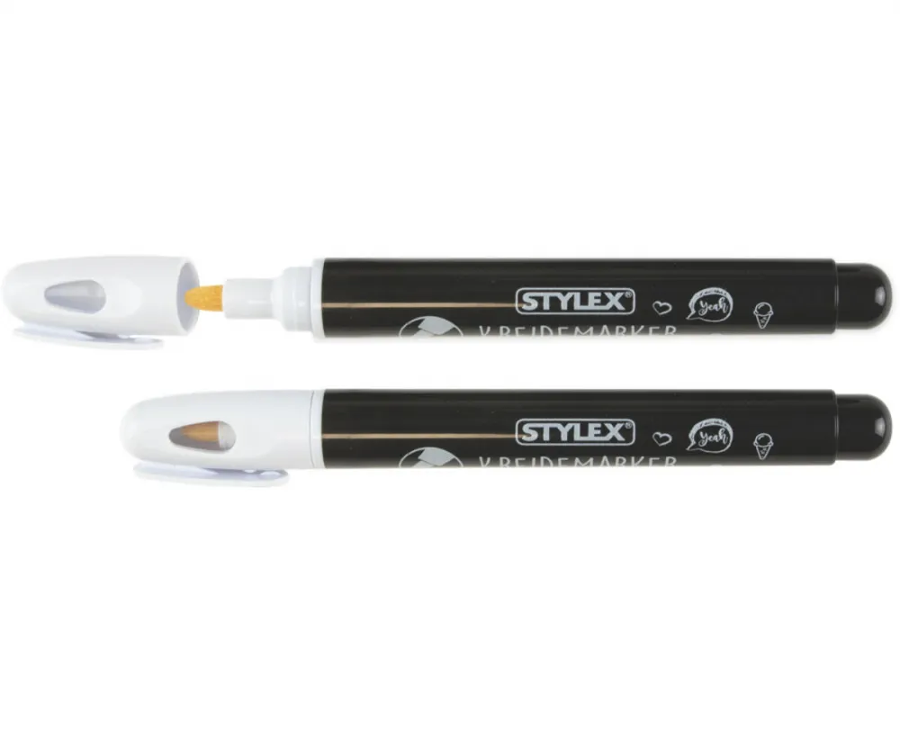 Kreidemarker 2tlg weiß