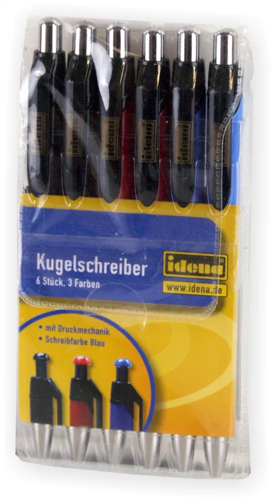 Kugelschreiber 6St. Blauschreibend