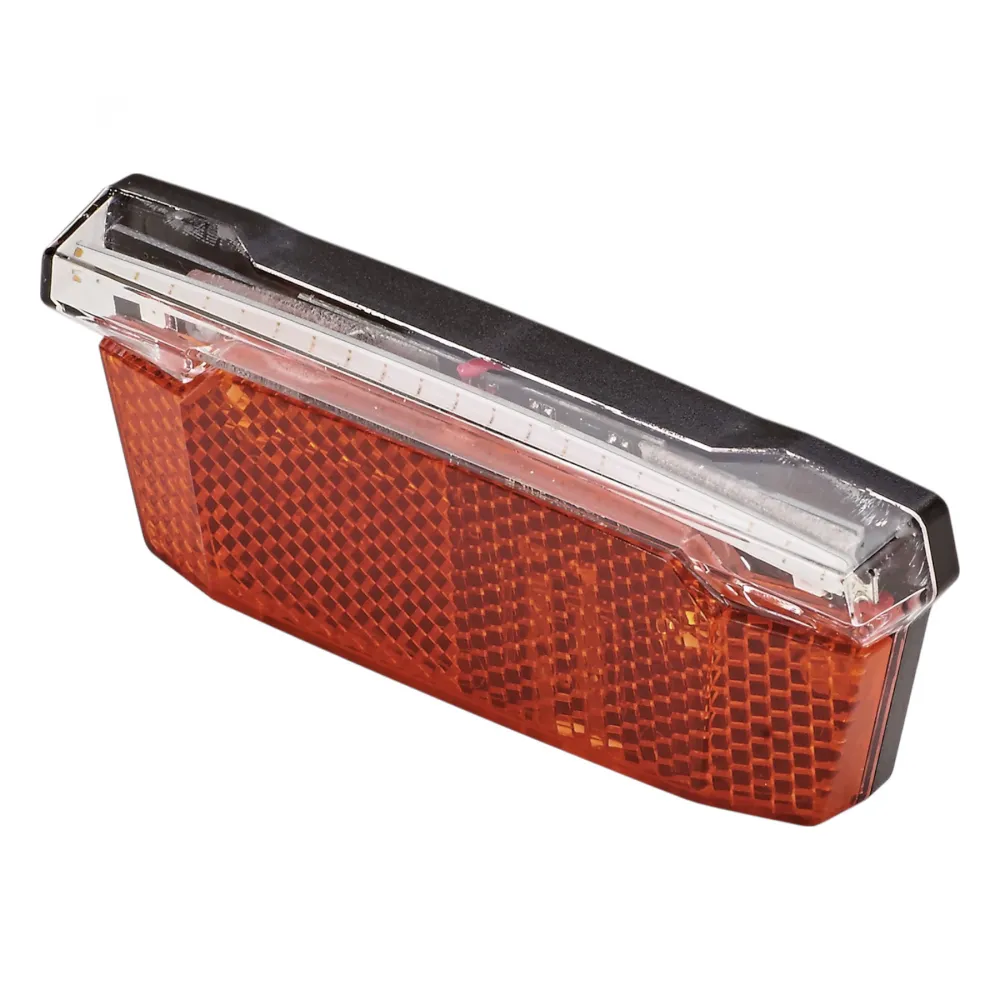 LED-Rücklicht mit Bremslichtfunktion für E-Bikes (6-48 V) mit COB-LED Technologie mit Z-Reflektor Montageweite: 50-80 mm