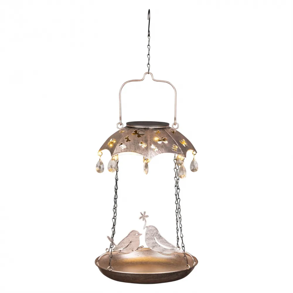 LED Solar Vogelfutterstation 19x19x49cm