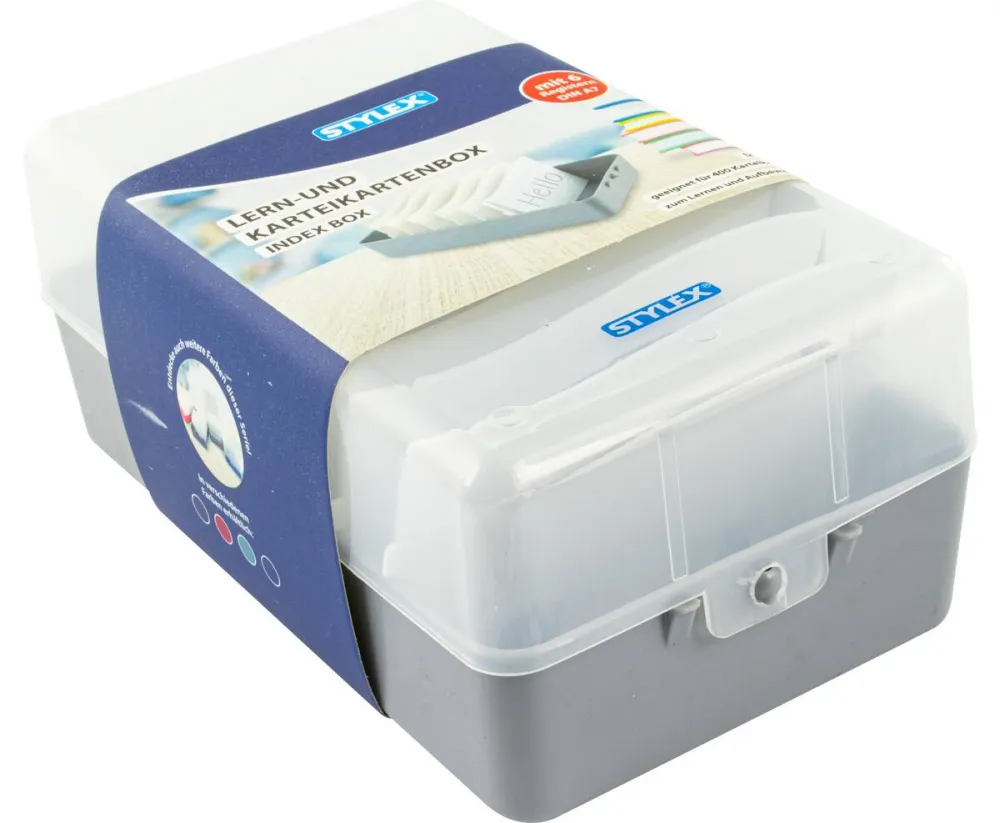 Lernbox PP DIN A7 mit 6 Registern