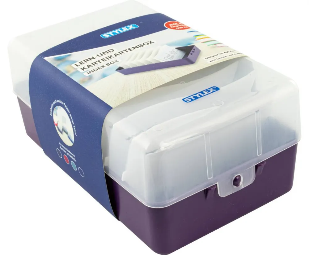 Lernbox PP DIN A7 mit 6 Registern