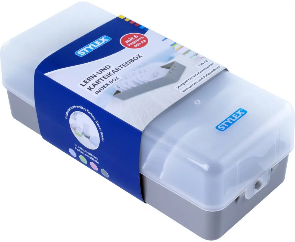 Lern- und Karteikartenbox DIN A8 *NEU*