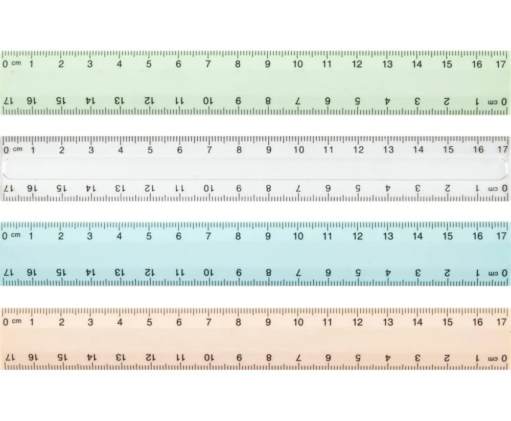 Lineal 17 cm farbig sortiert in Runddose