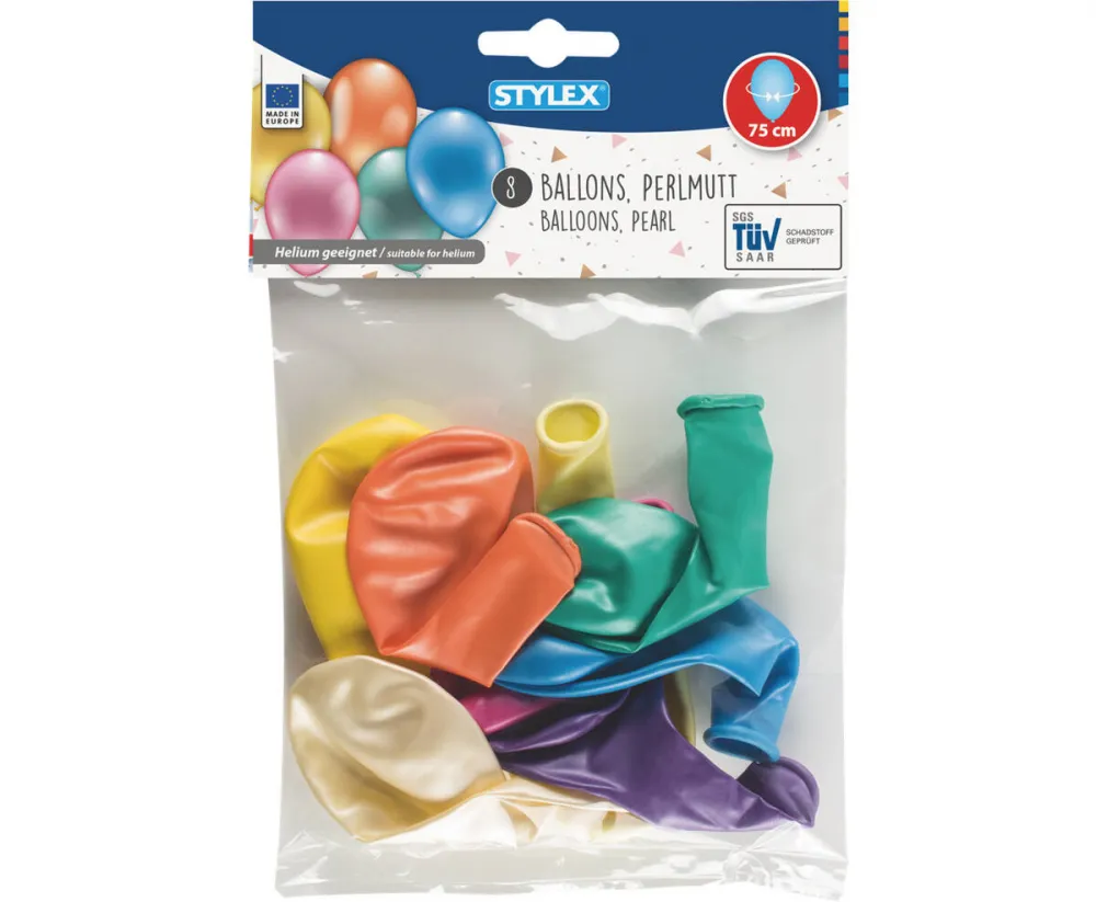 Luftballons Perlmutt 8 Stück