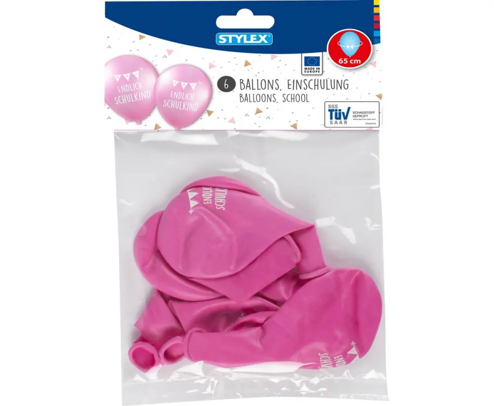 Luftballons Schule 6er Beutel