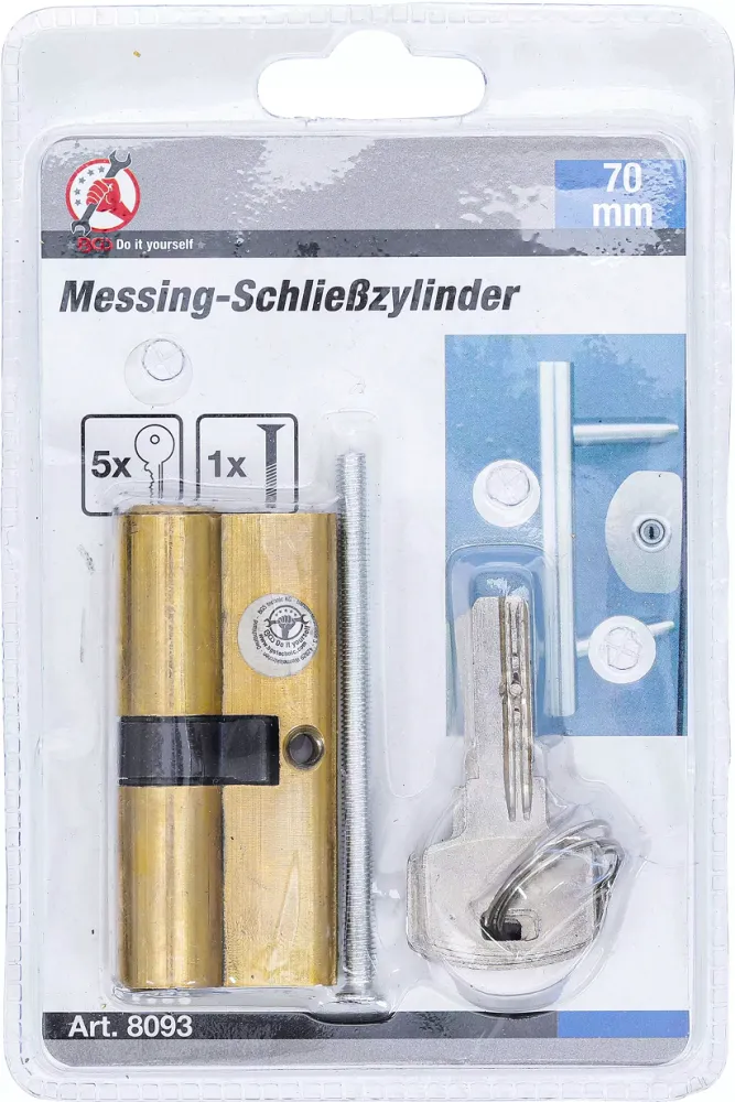 Messing-Schließzylinder, 70 mm