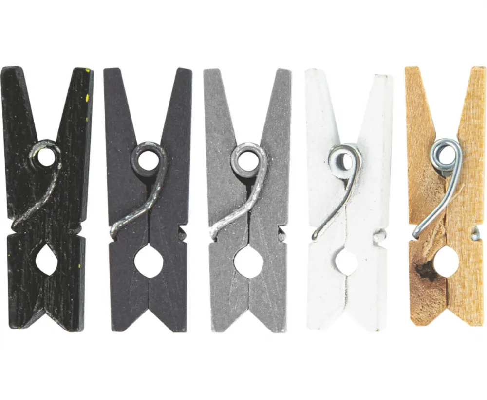 Mini-Wäscheklammern Holz 50er Box