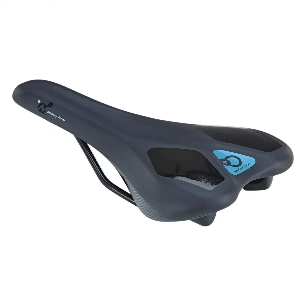 Mountainbike-Sattel mit Memory Foam schwarz