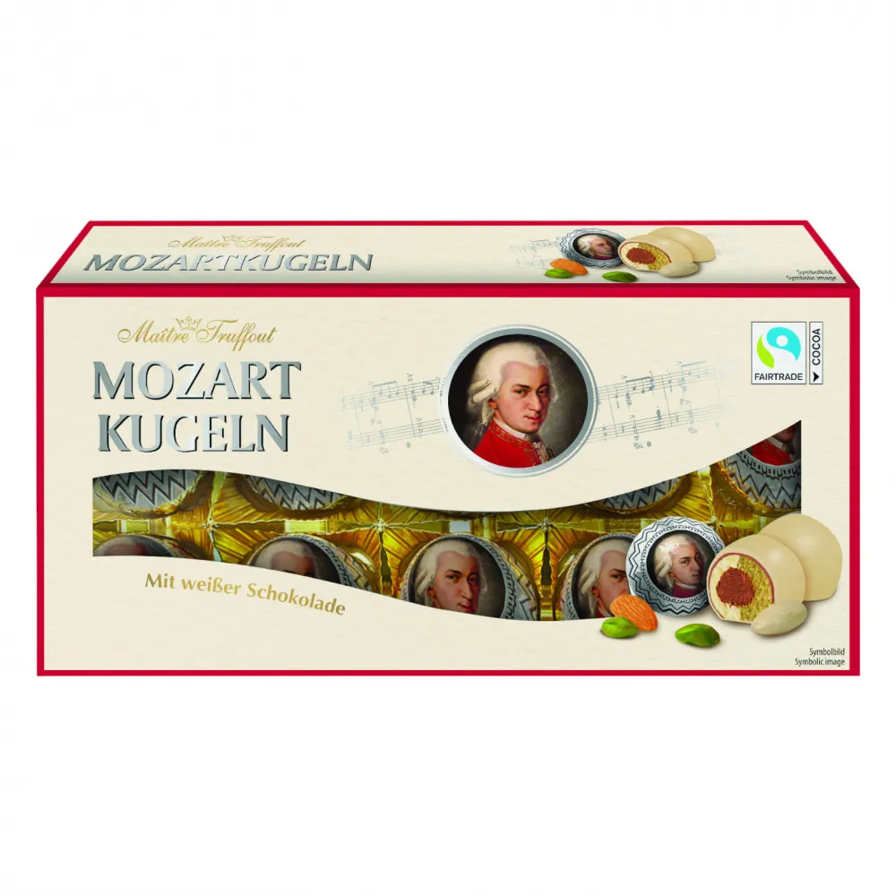 Mozartkugeln mit weißer Schokolade 200g