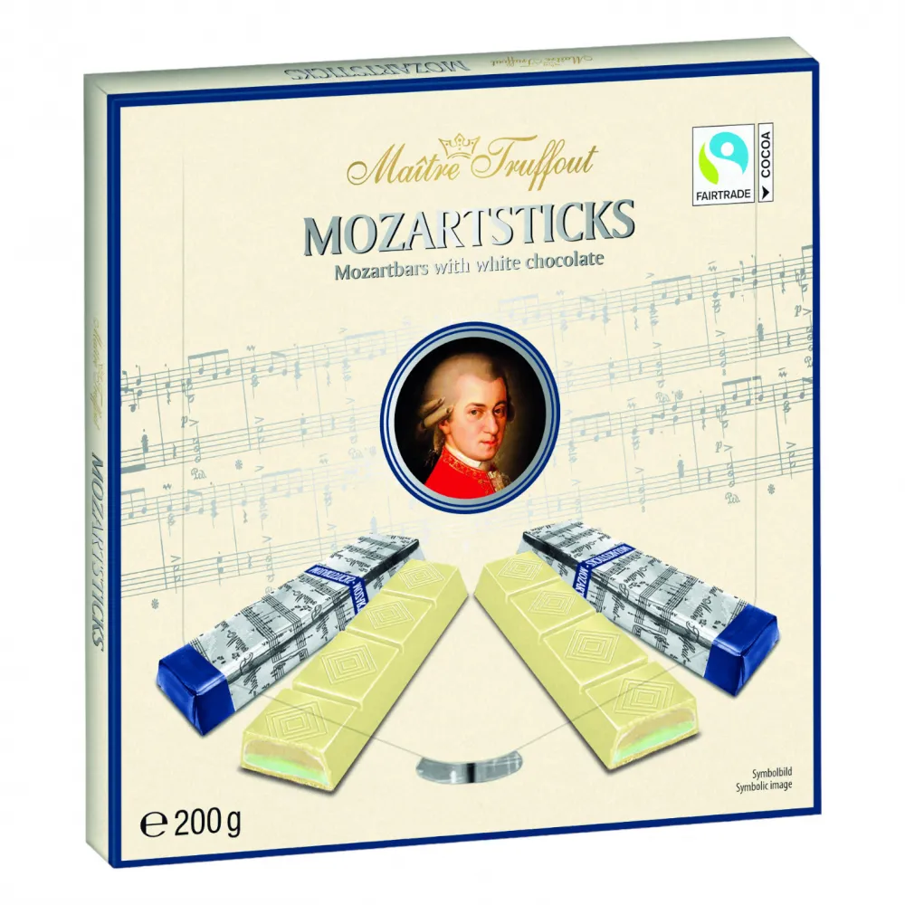 Mozartsticks weisse Schokolade 200g