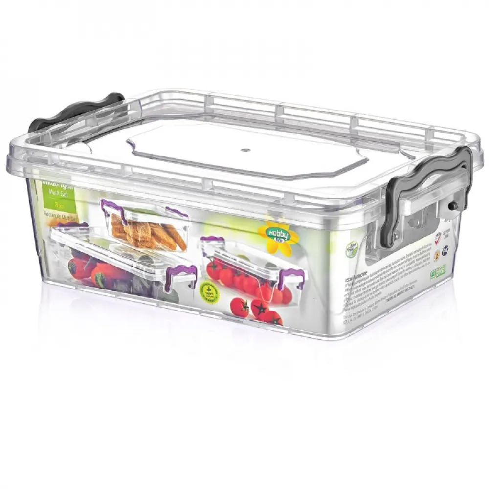 Multi Box mit Deckel Set 3tlg MULTI