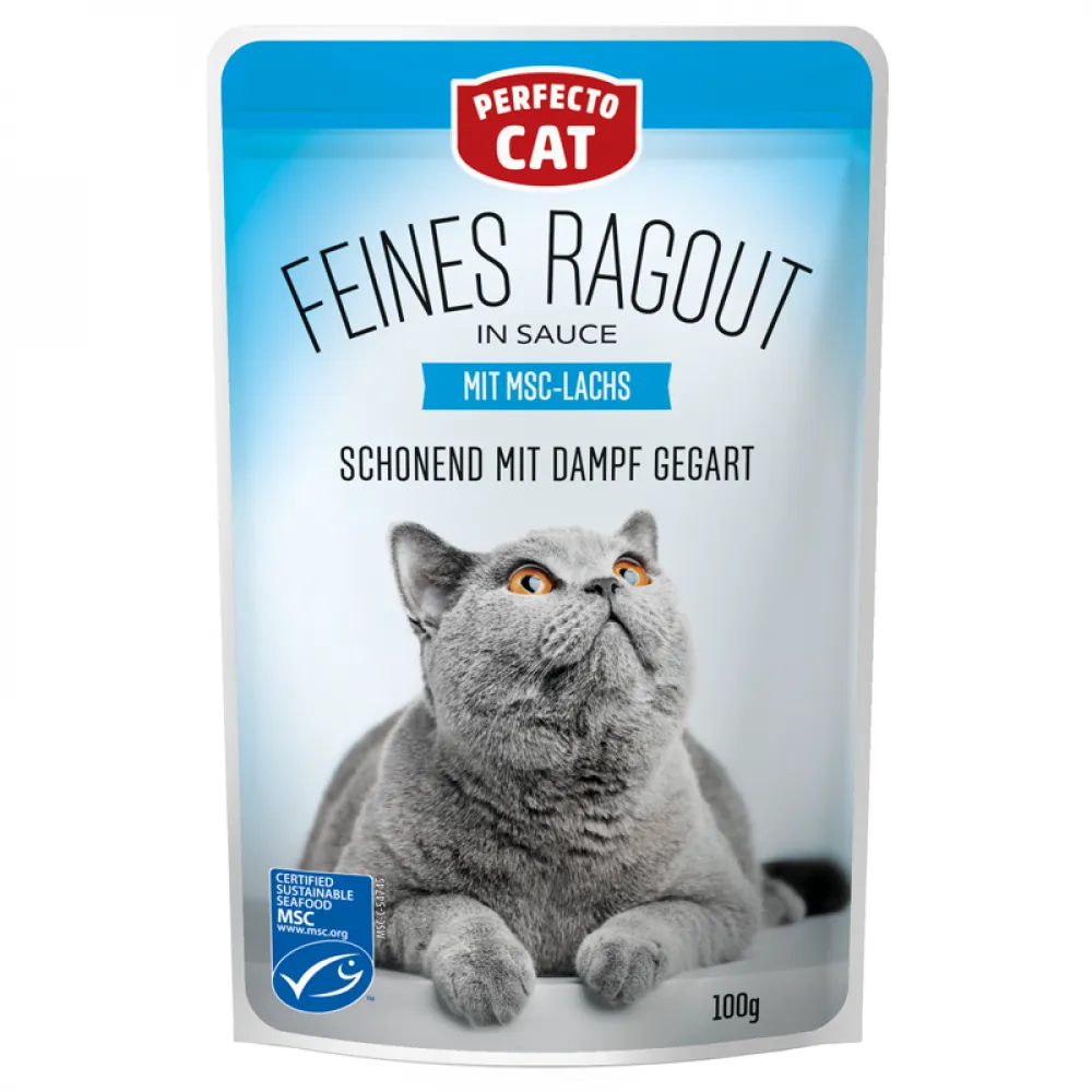 Perfecto Cat 100g Beutel Feines Ragout mit MSC Lachs