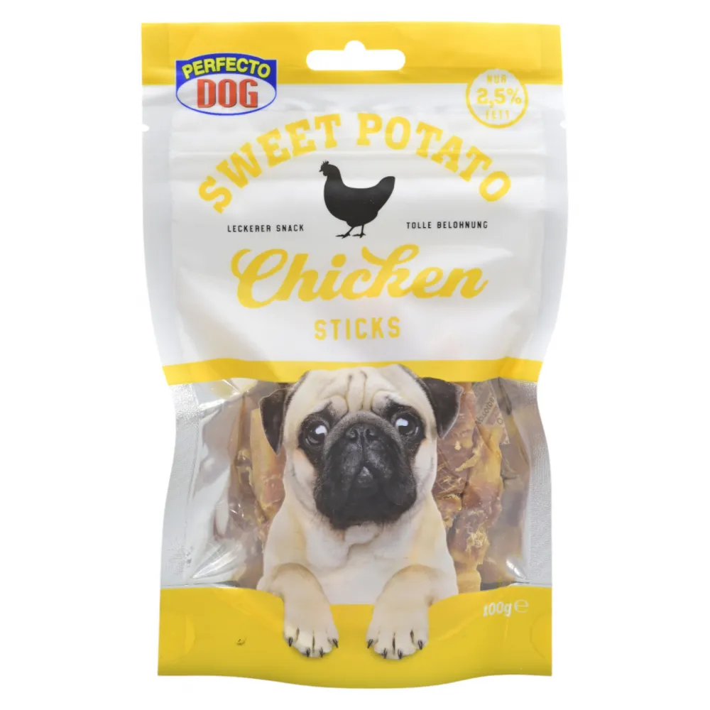 Perfecto Dog Sweet Potato Chicken Sticks 100g