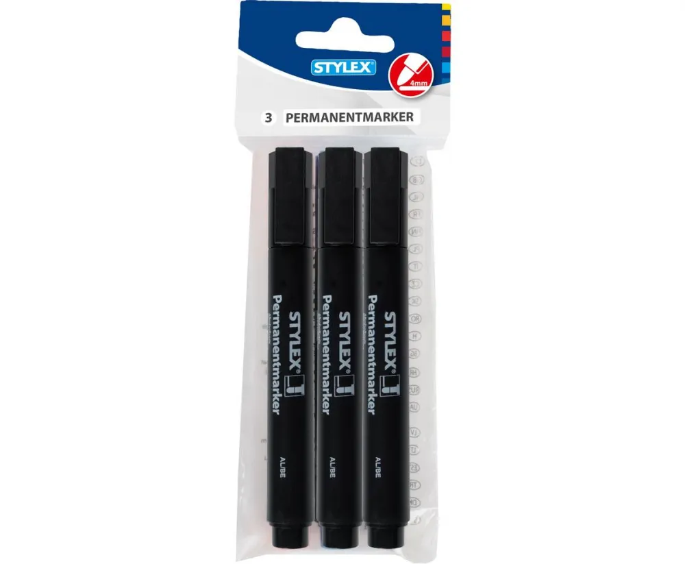 Permanentmarker schwarz 3 Stück