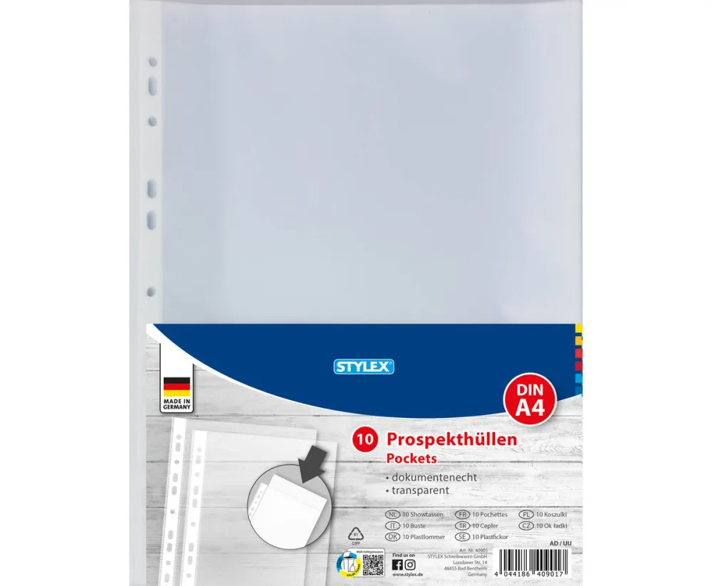 Prospekthüllen 10tlg A4