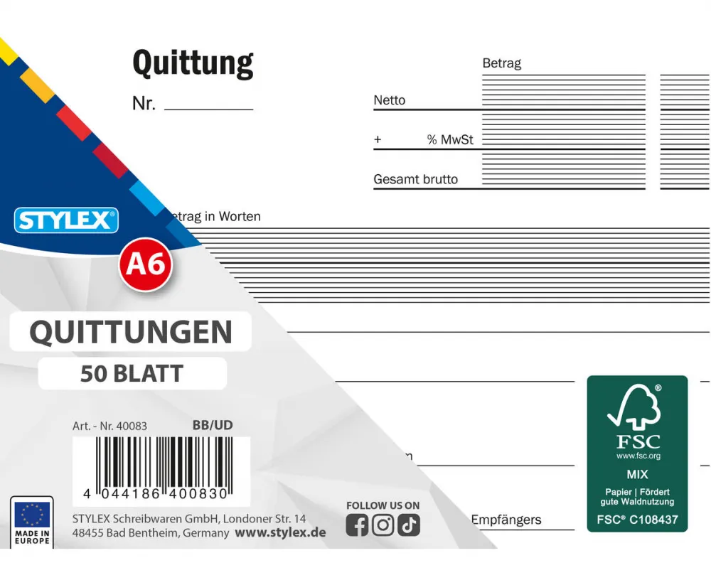 Quittungen A6 50 Blatt