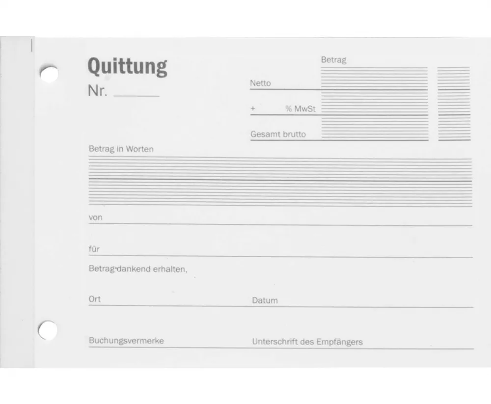 Quittungen DIN A6 2 x 40 Blatt FSC