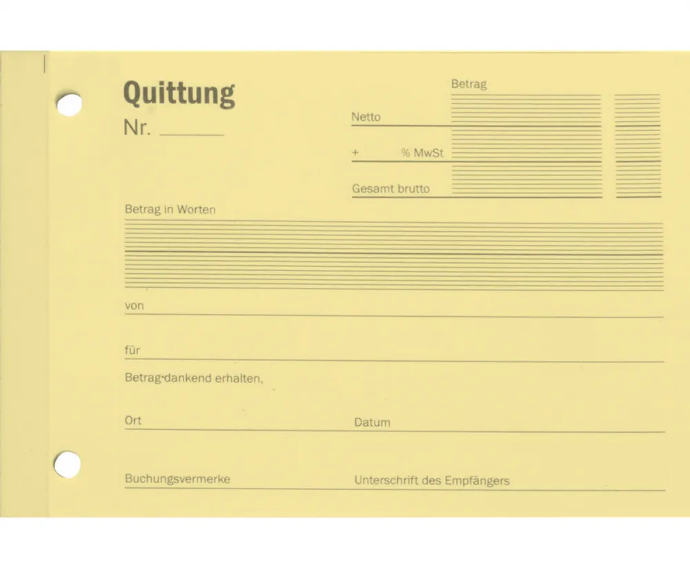 Quittungen DIN A6 2 x 40 Blatt FSC