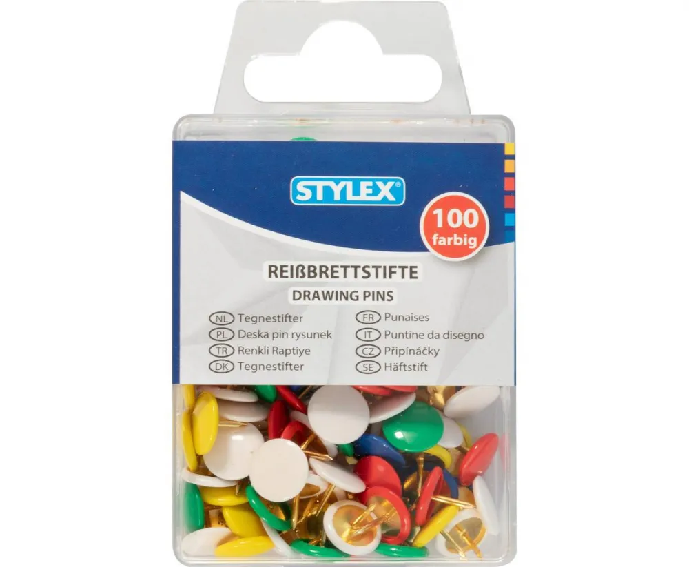 Reißbrettstifte farbig 100er Schachtel