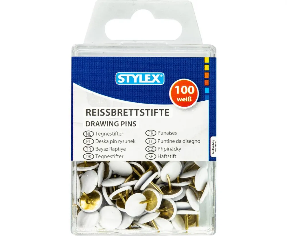 Reißbrettstifte weiß 100er Schachtel