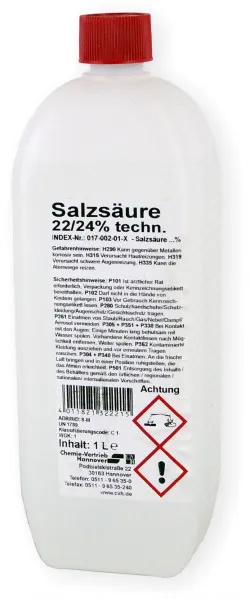 Salzsäure techn. 22- 24% - 1ltr