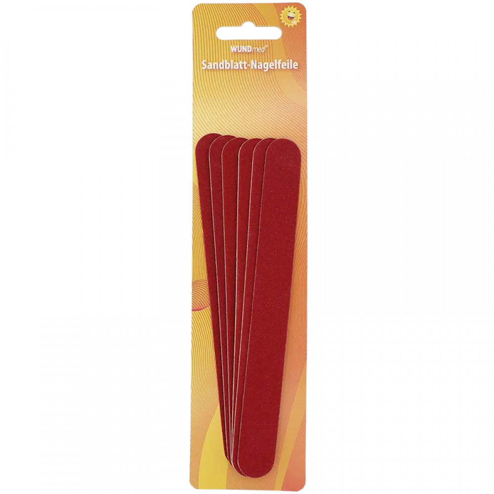 Sandblatt-Nagelfeile 17,8 cm, 6er