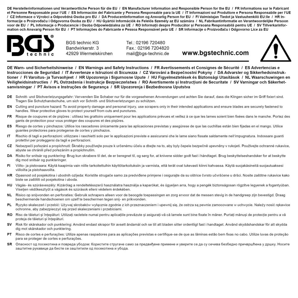 Schaber- und Hakensatz, 5-tlg.