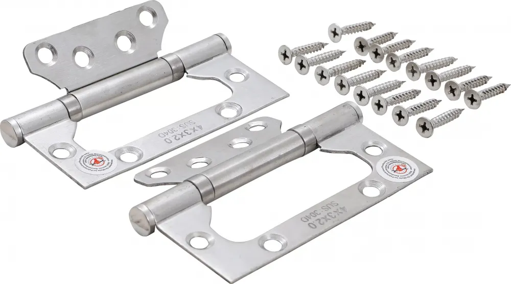 Scharnier-Satz | Edelstahl | für platzsparenden Einbau | 100 x 50 mm | 2-tlg.
