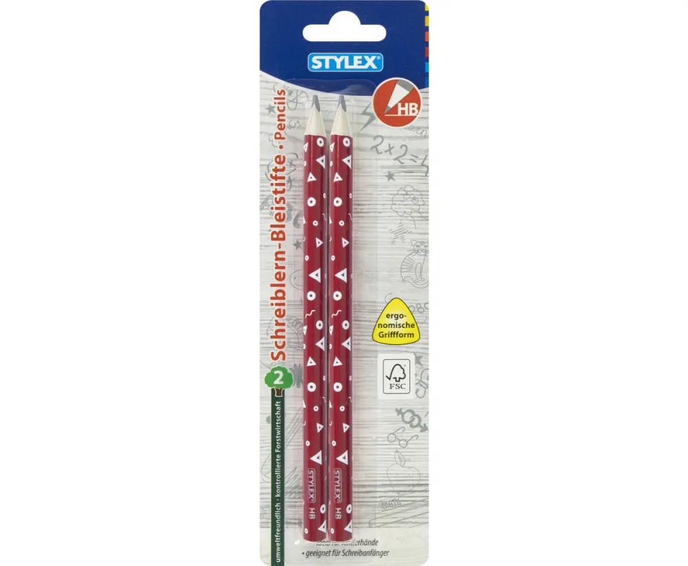 Schreiblern-Bleistifte Dreikant FSC 2 Stück