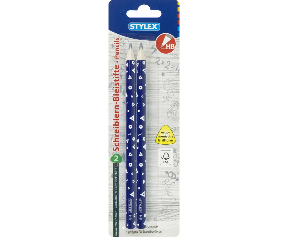 Schreiblern-Bleistifte Dreikant FSC 2 Stück