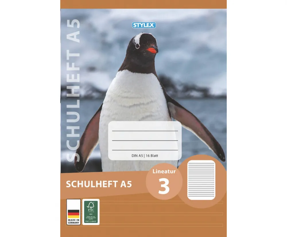 Schulheft Lineatur 3 DIN A5 16 Blatt