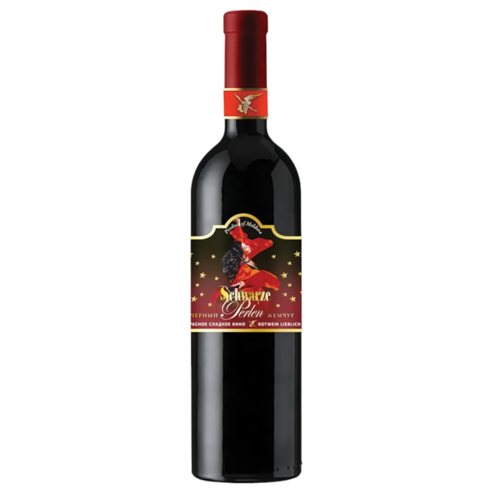 Schwarze Perlen Moldawischer Rotwein,Lieblich, 11,5% Vol. 750ml