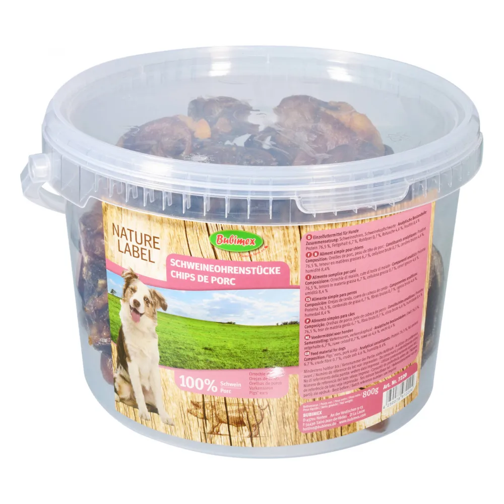 Schweineohren-Stücke im Eimer 800g