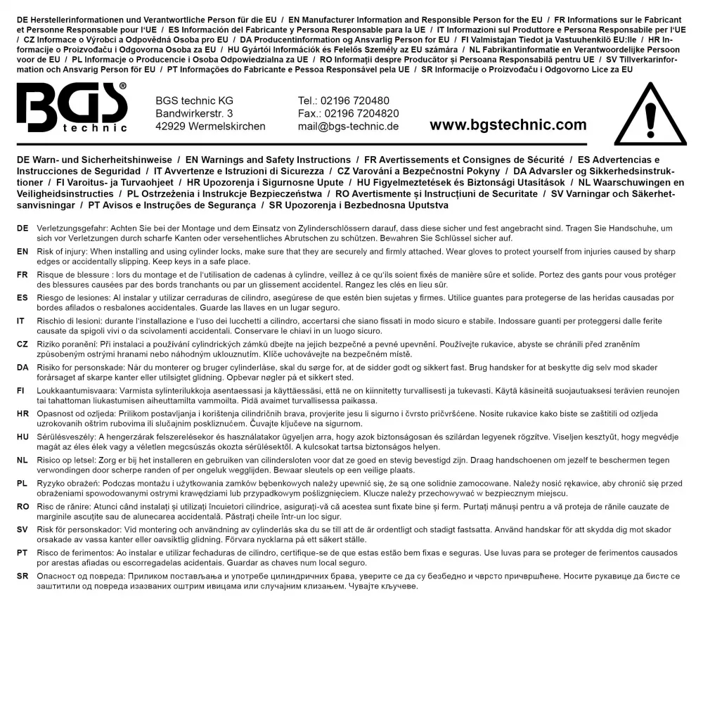 Sicherheits-Türzylinder | mit Drehknauf | 70 mm