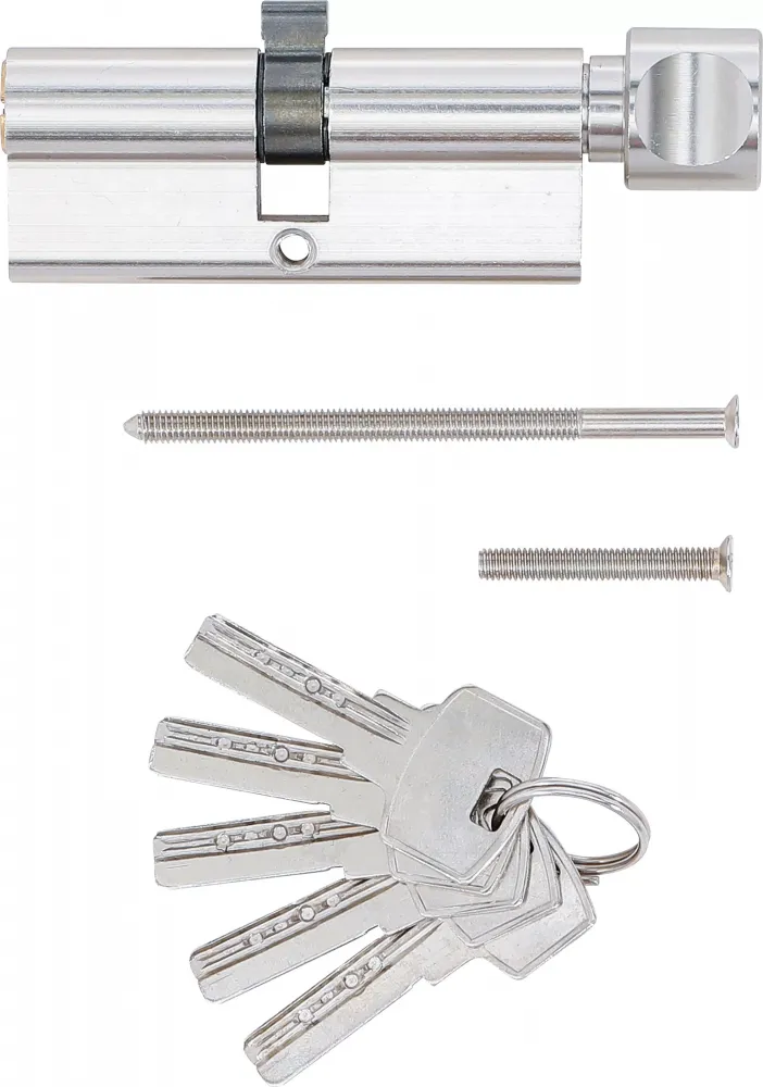 Sicherheits-Türzylinder | mit Drehknauf | 80 mm