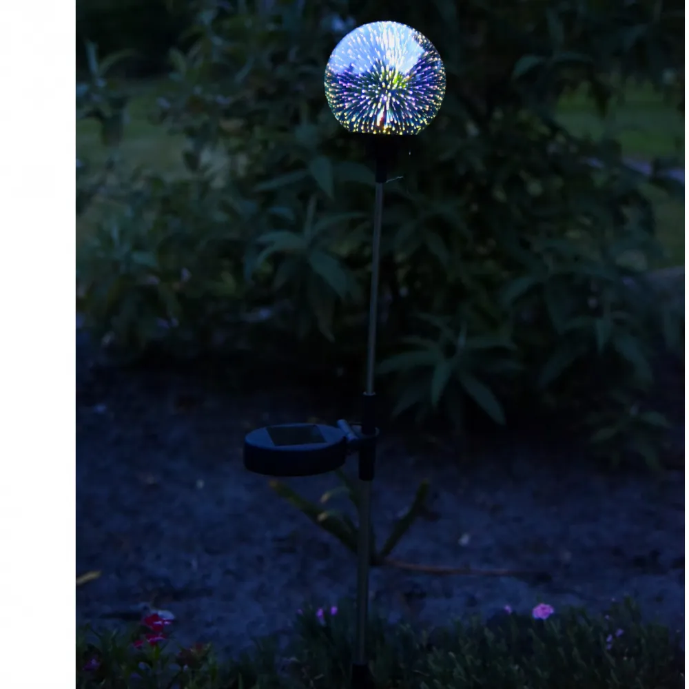 Solar-Leuchte Glaskugel, 3D-Effekt