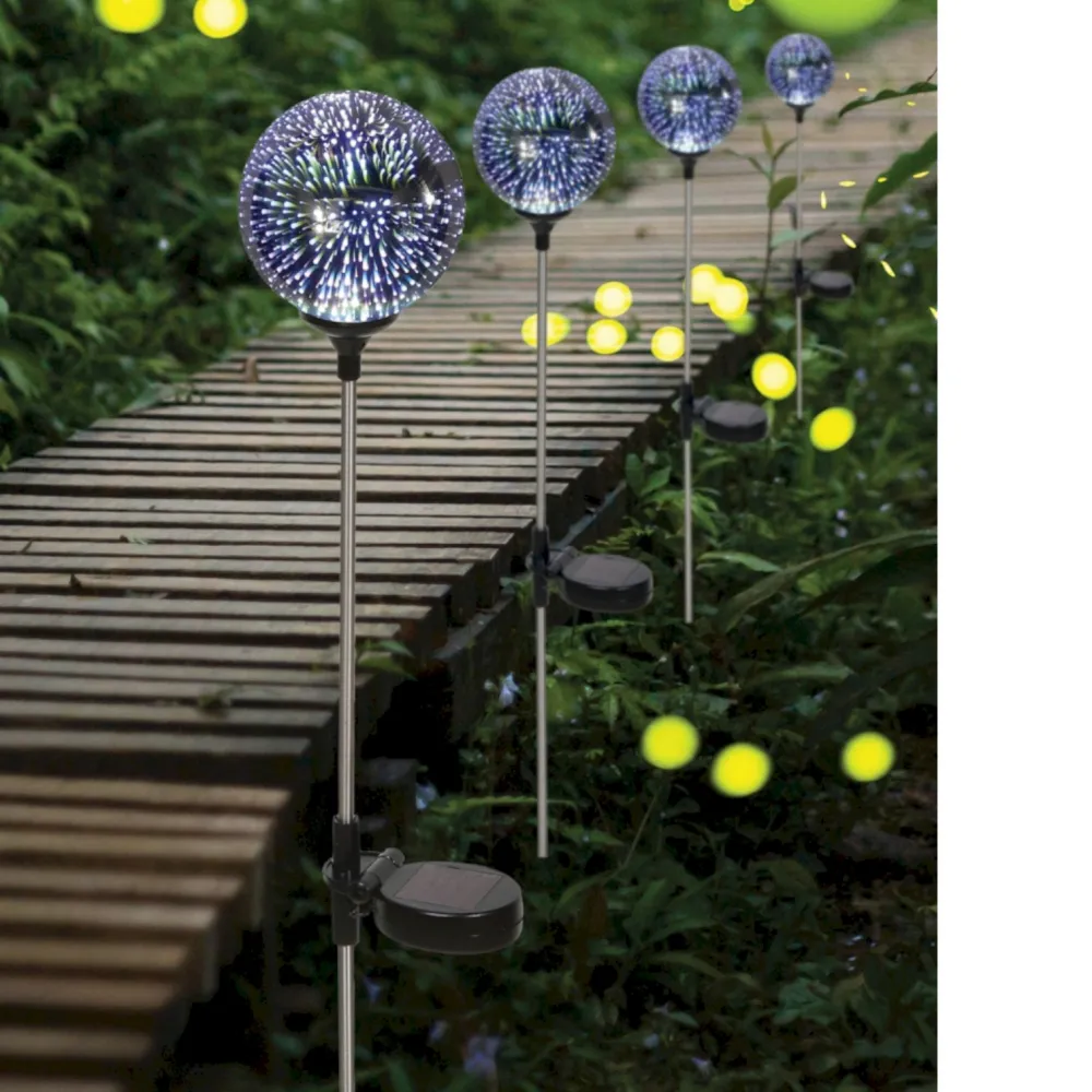 Solar-Leuchte Glaskugel, 3D-Effekt