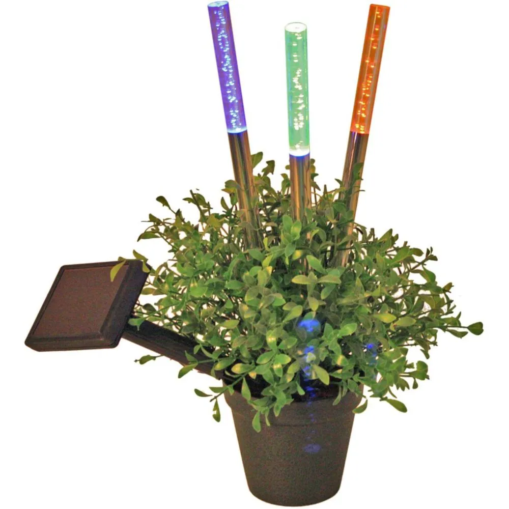 Solar-Leuchtstab 3er Set 38cm mit Farbwechsel