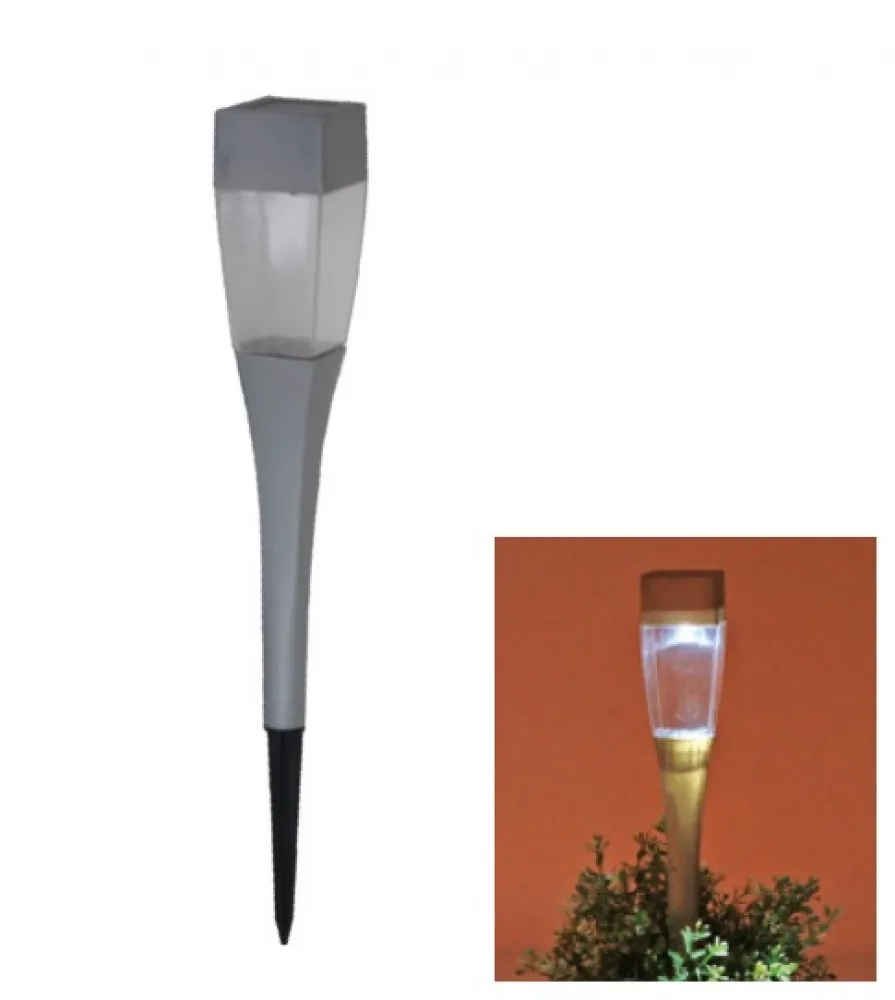 Solarleuchte Kst.. Grau 38cm