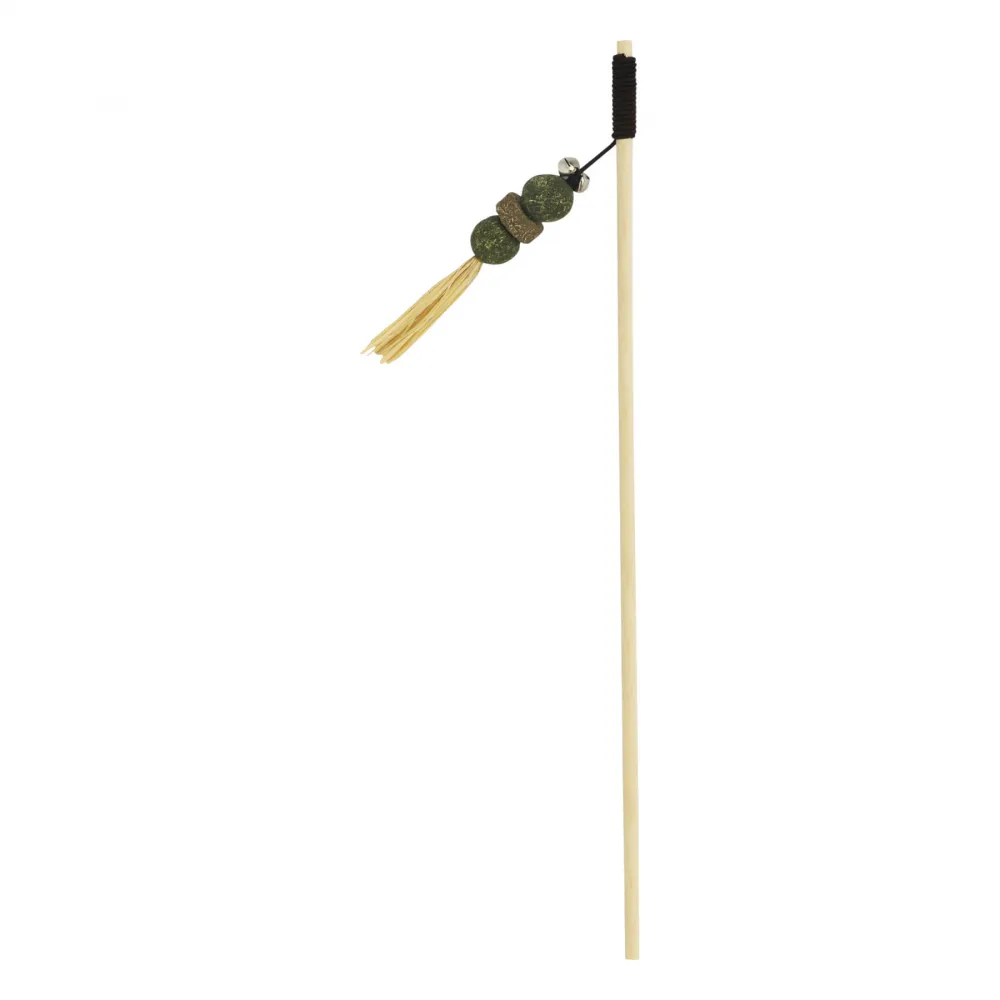 Spielangel mit Cat Nip-Bällen&Strohfransen 40cm