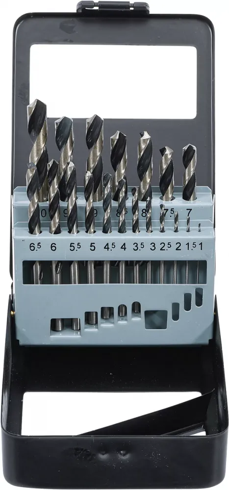 Spiralbohrer-Kassette, HSS, 1-10 mm, 19-tlg.