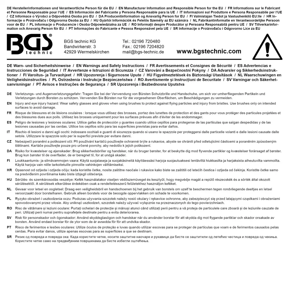 Stahldraht-Bürsten-Satz Ø25-75mm 8tlg