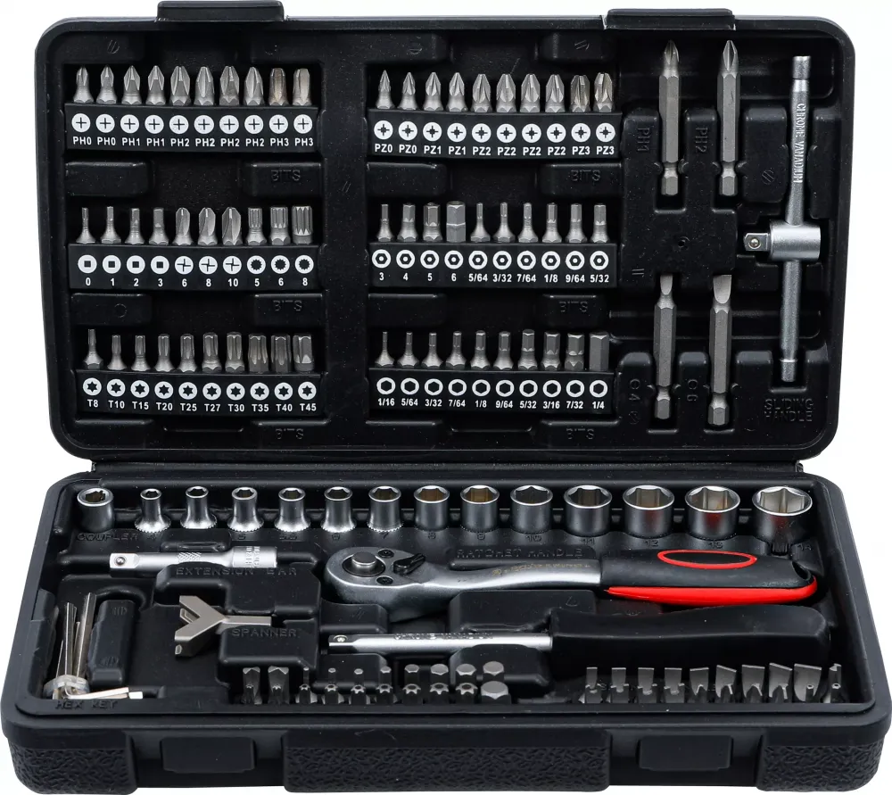 Steckschlüssel-Satz Antrieb 6,3 mm (1/4) 130-tlg.