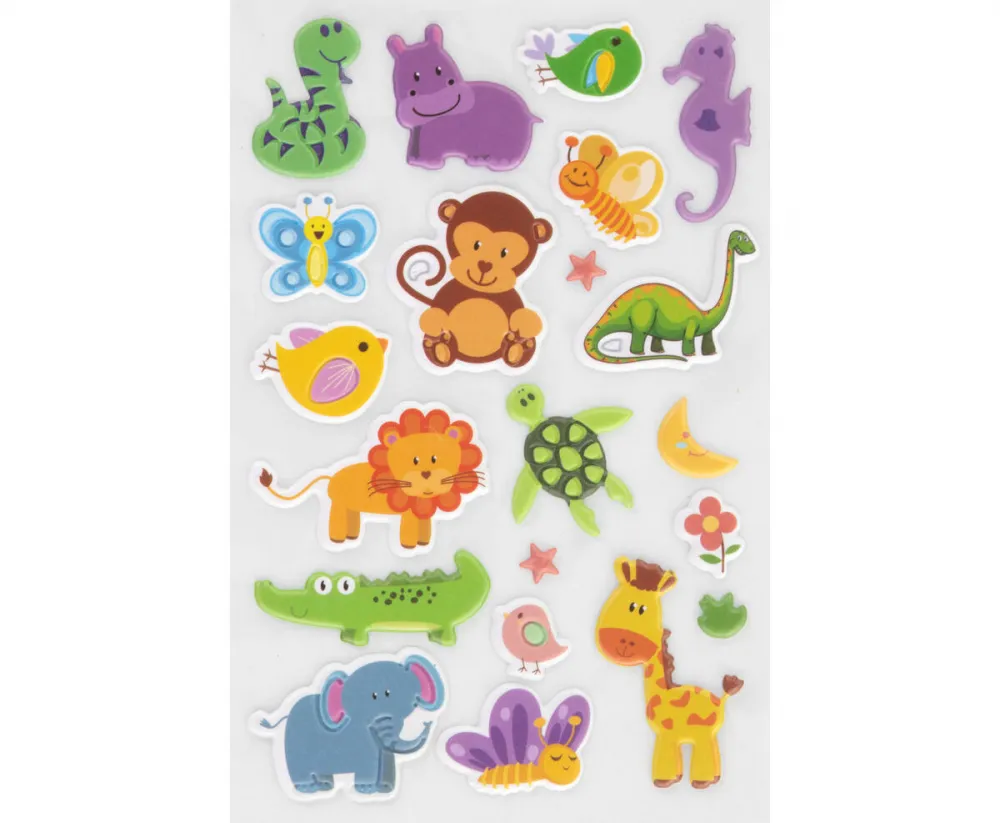 Sticker, 10 x 15 mm, Zoo