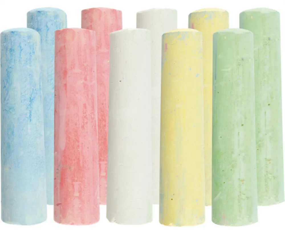 Straßenkreide 10 Stangen farbig
