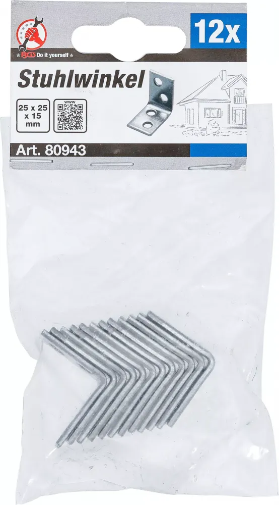 Stuhlwinkel 12tlg 25x25mm